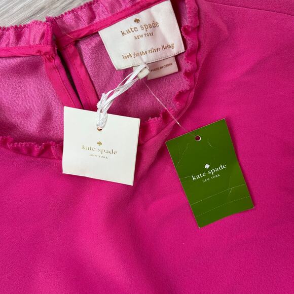 NWT Kate Spade Pink Ruffle Collar Mini Dress – Mod Shift Cocktail Look - Picture 9 of 9